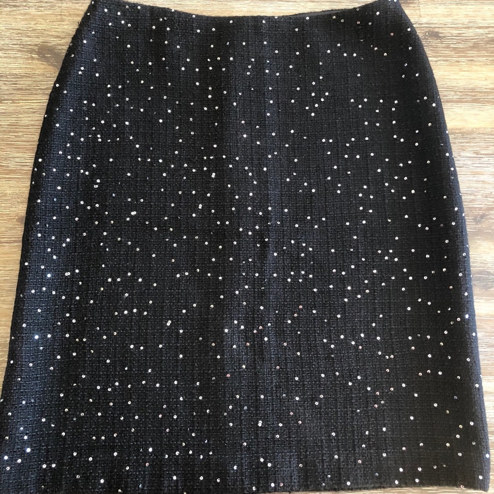 Ann Taylor black skirt with sequins, Size 12